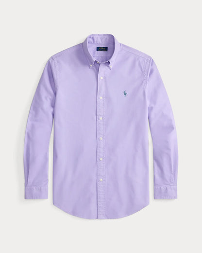 Classic Fit Garment-Dyed Oxford Shirt (Sky Lavender)