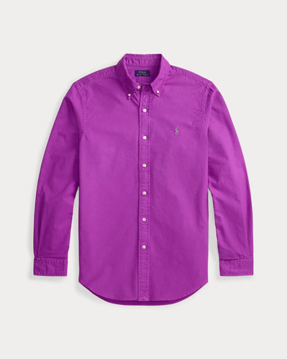 Classic Fit Garment-Dyed Oxford Shirt (Purple Dawn)