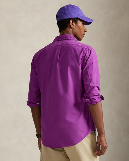 Classic Fit Garment-Dyed Oxford Shirt (Purple Dawn)