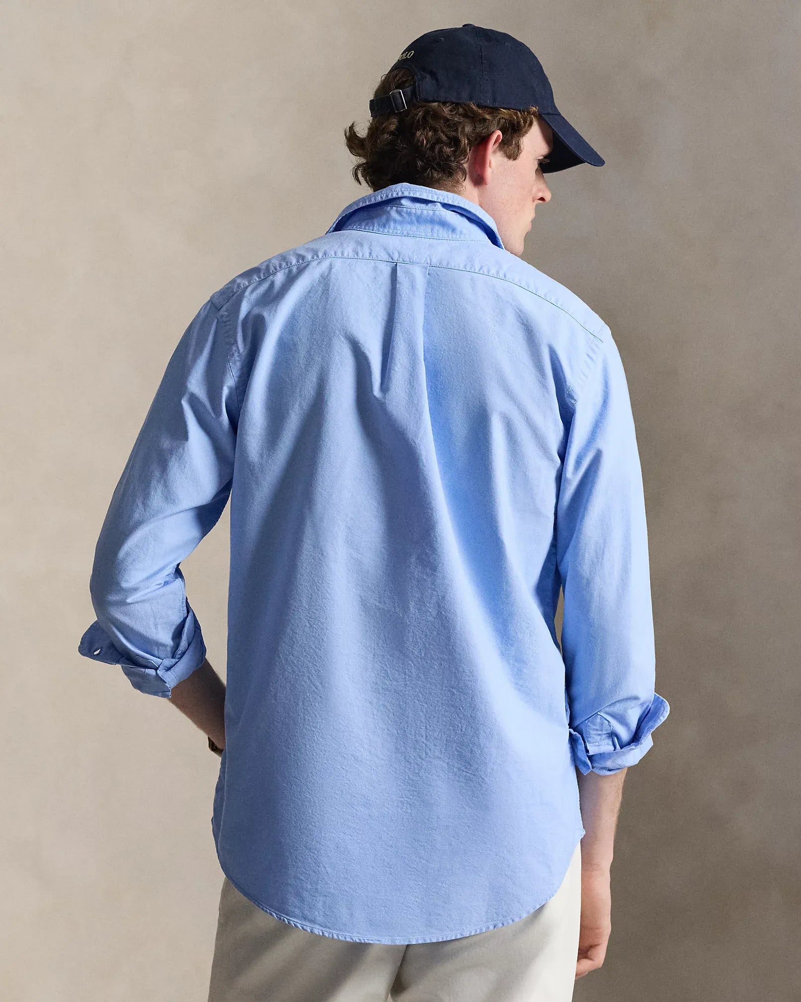 Classic Fit Garment-Dyed Oxford Shirt (Austin Blue)