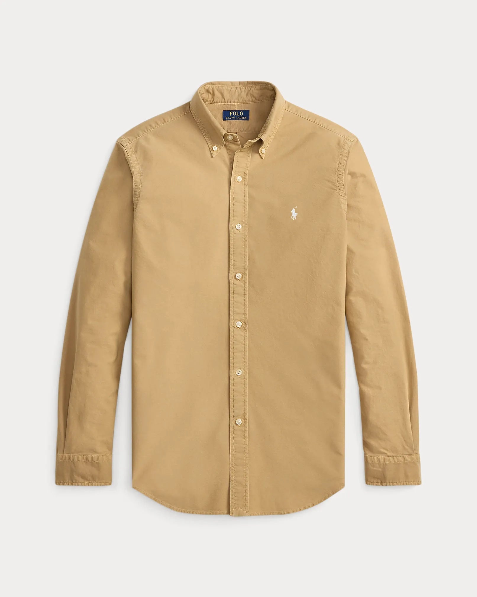 Classic Fit Garment-Dyed Oxford Shirt (Cafe Tan)