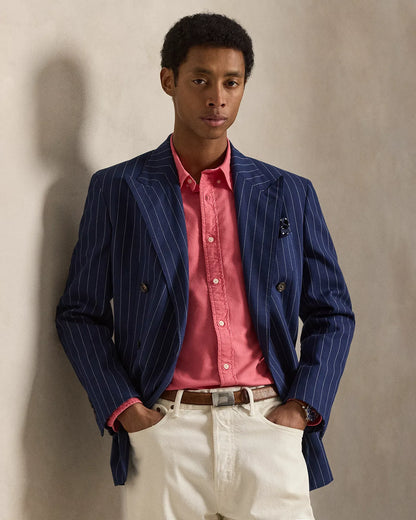 Classic Fit Garment-Dyed Oxford Shirt (Pale Red)