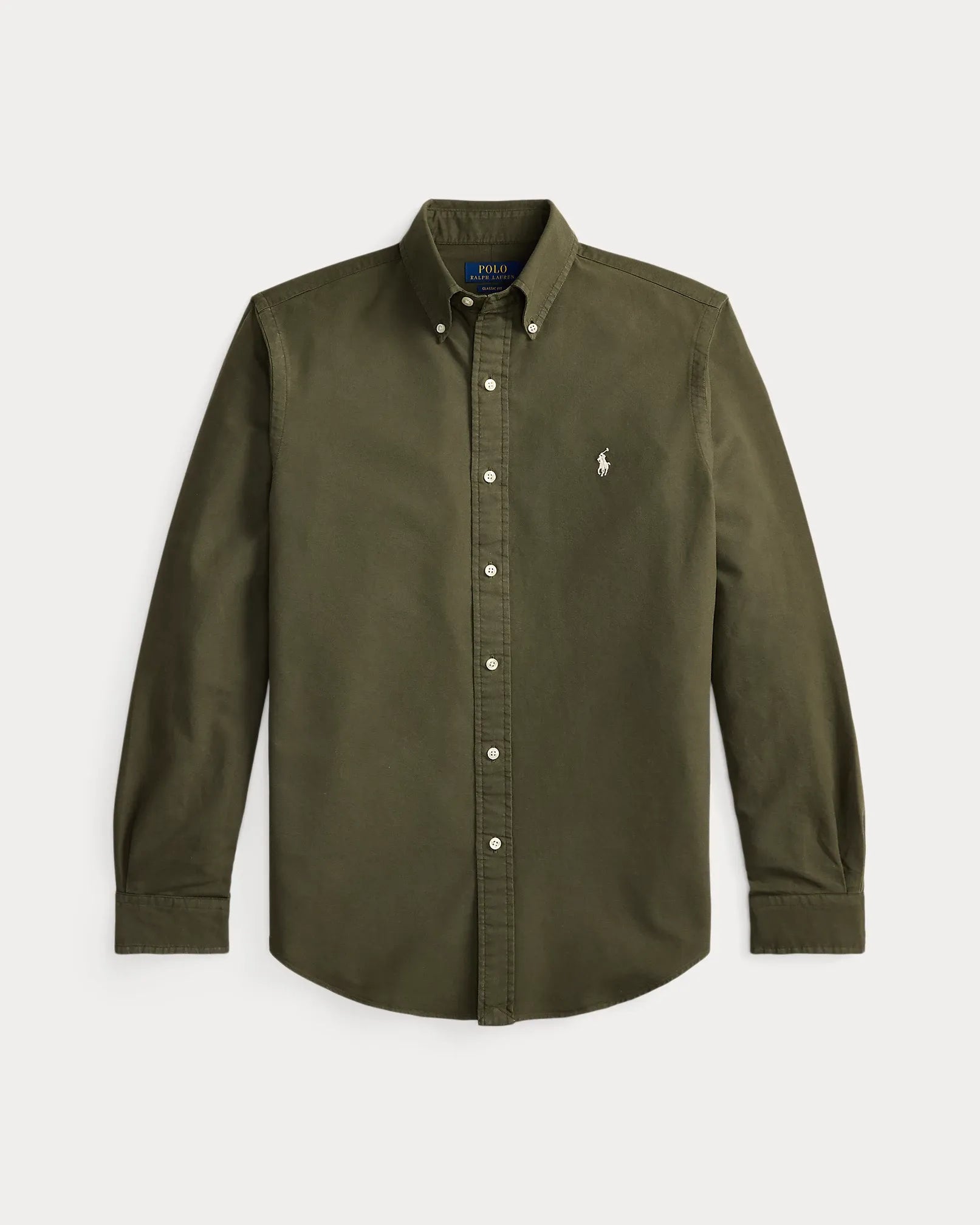 Classic Fit Garment-Dyed Oxford Shirt (Armadillo)