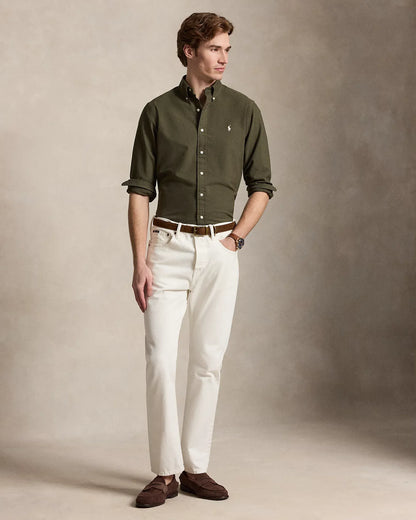 Classic Fit Garment-Dyed Oxford Shirt (Armadillo)