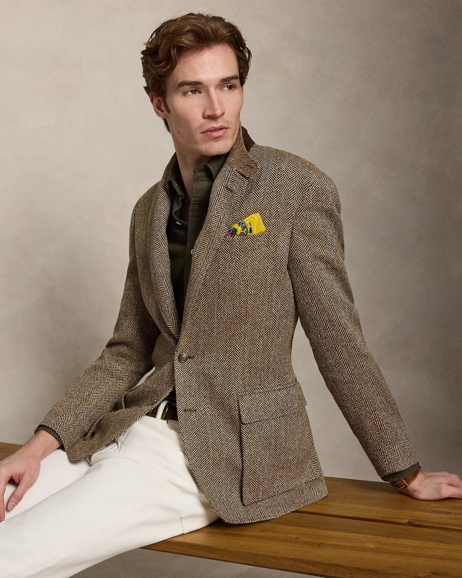 Classic Fit Garment-Dyed Oxford Shirt (Armadillo)