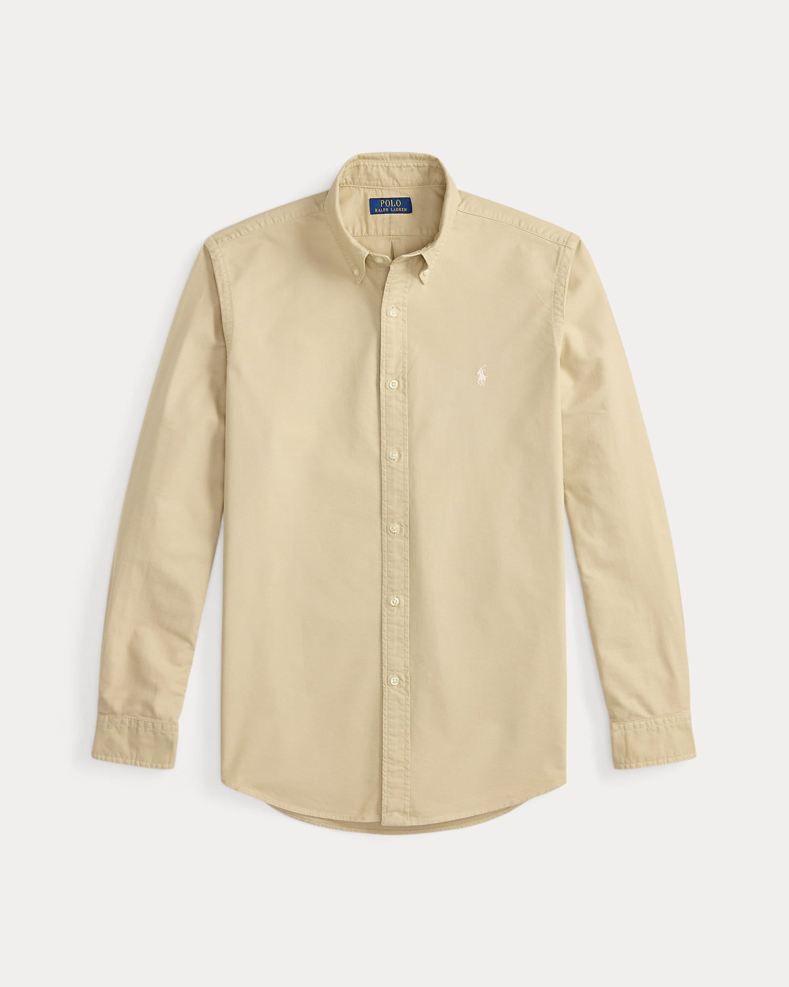 Classic Fit Garment-Dyed Oxford Shirt (Dune Tan)