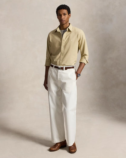 Classic Fit Garment-Dyed Oxford Shirt (Dune Tan)