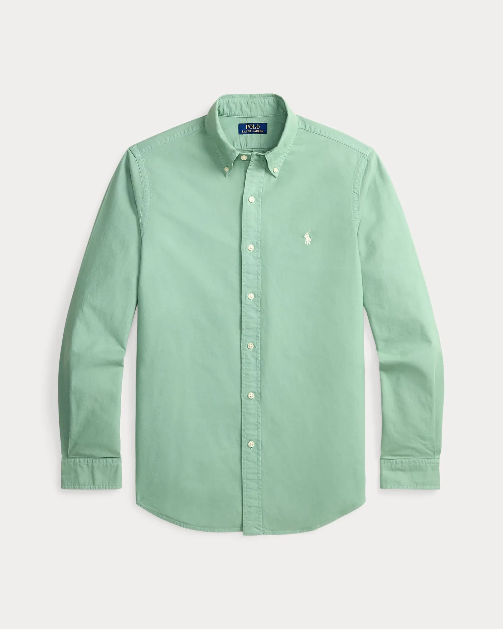 Classic Fit Garment-Dyed Oxford Shirt (Faded Mint)