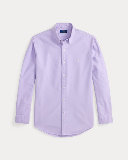 Classic Fit Garment-Dyed Oxford Shirt (Powder Purple)
