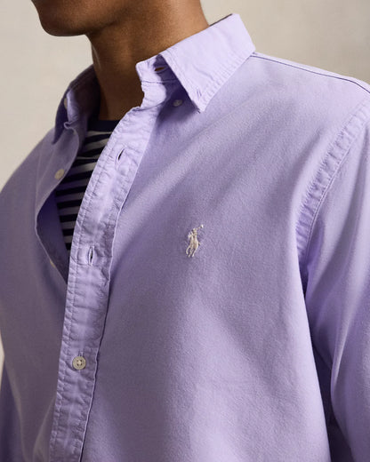 Classic Fit Garment-Dyed Oxford Shirt (Powder Purple)