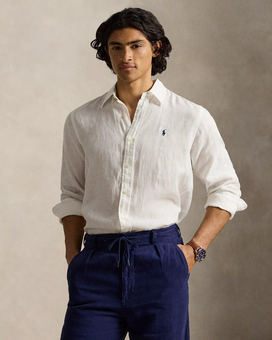 Classic Fit Linen Shirt (Ceramic White)