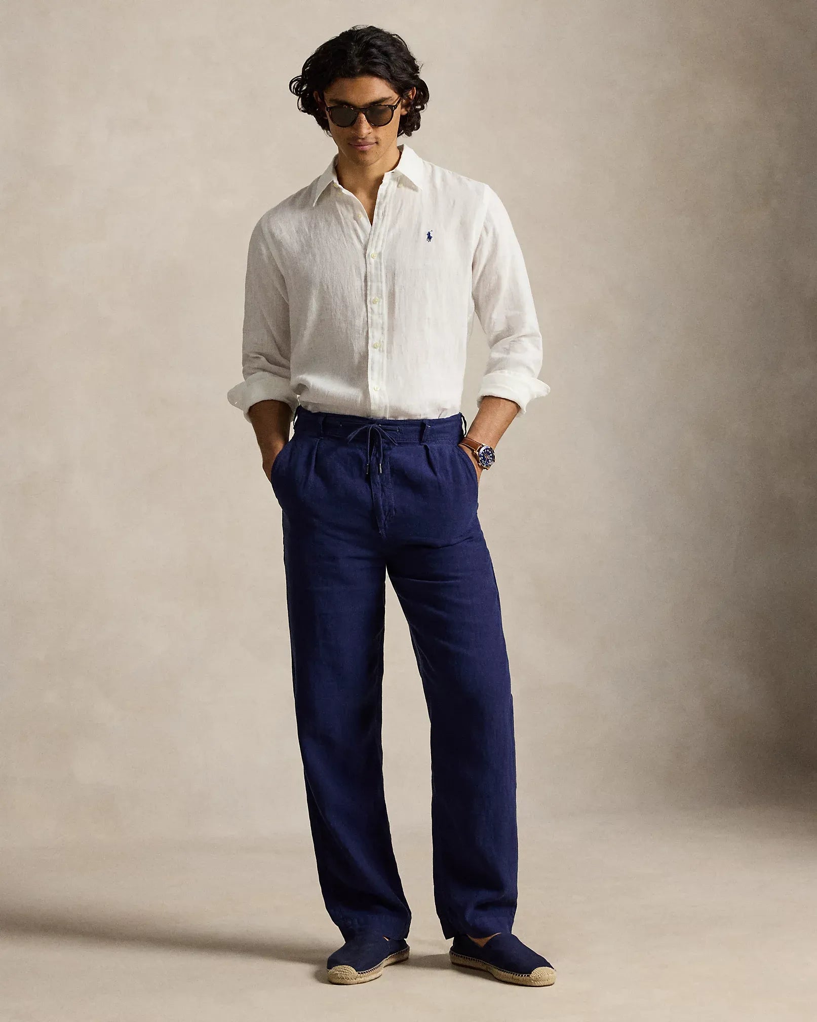 Classic Fit Linen Shirt (Ceramic White)