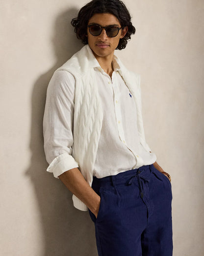 Classic Fit Linen Shirt (Ceramic White)