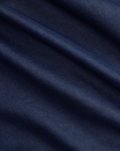 Classic Fit Linen Shirt (Navy)