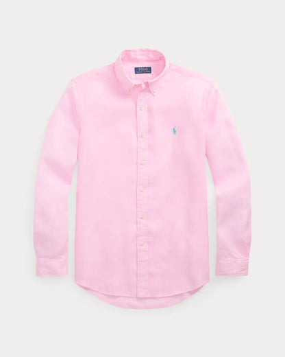 Classic Fit Linen Shirt (Carmel Pink)