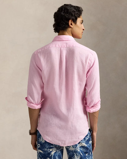 Classic Fit Linen Shirt (Carmel Pink)