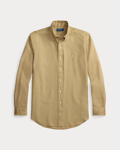 Classic Fit Linen Shirt (Café Tan)
