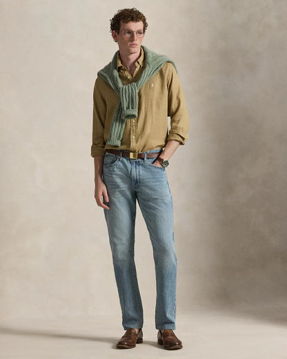 Classic Fit Linen Shirt (Café Tan)