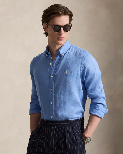 Classic Fit Linen Shirt (Bristol Blue)