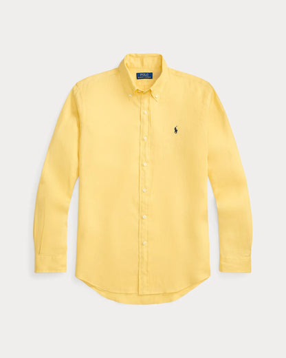 Classic Fit Linen Shirt (Corn Yellow)
