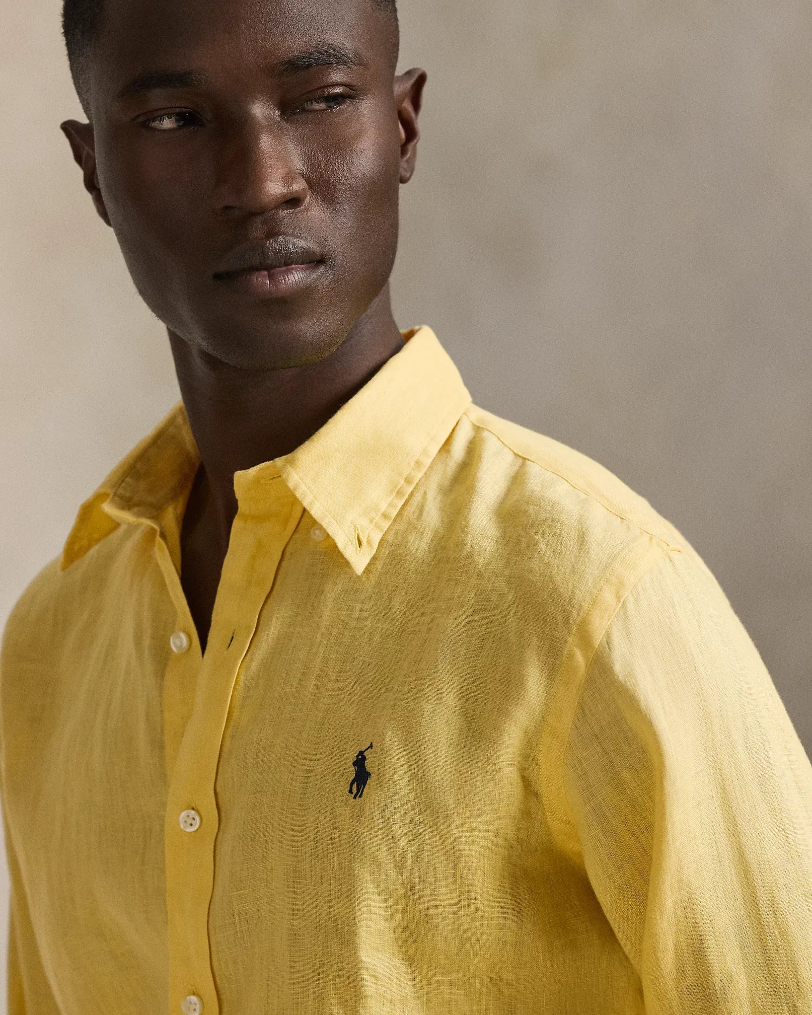 Classic Fit Linen Shirt (Corn Yellow)