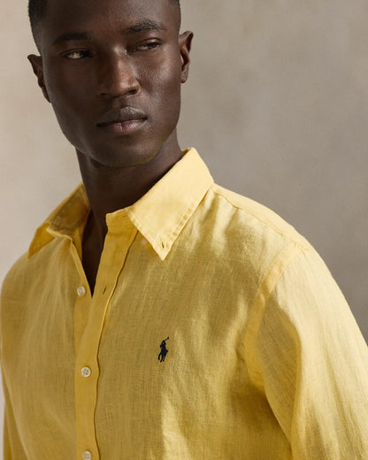 Classic Fit Linen Shirt (Corn Yellow)