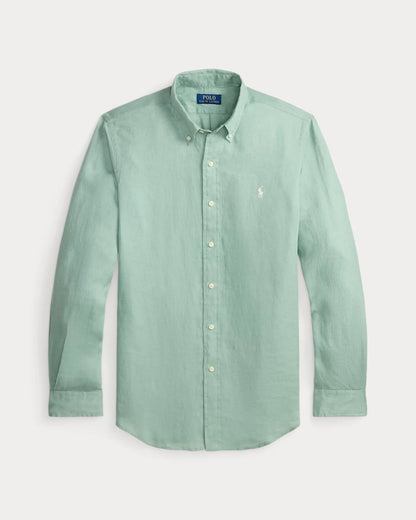 Classic Fit Linen Shirt (Faded Mint)