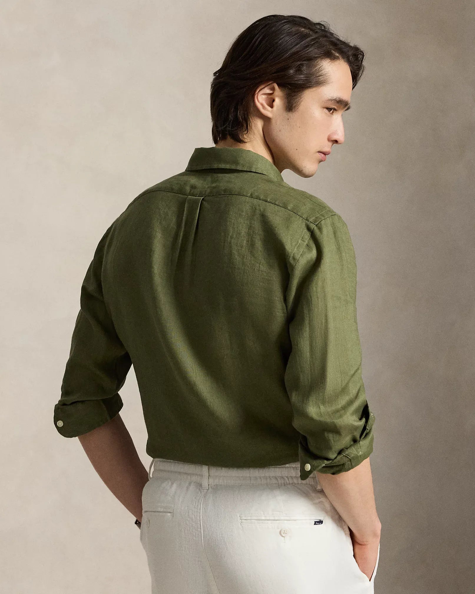 Classic Fit Linen Shirt (Garden Trail)