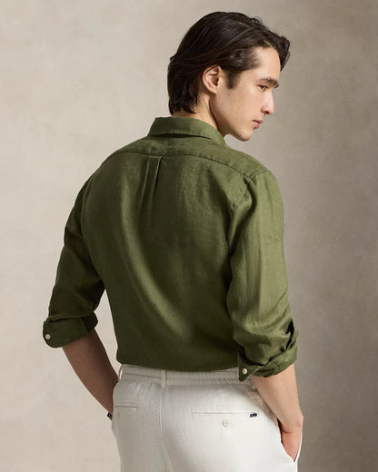 Classic Fit Linen Shirt (Garden Trail)