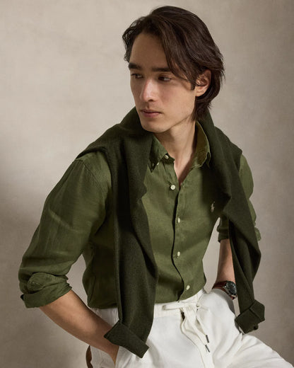 Classic Fit Linen Shirt (Garden Trail)
