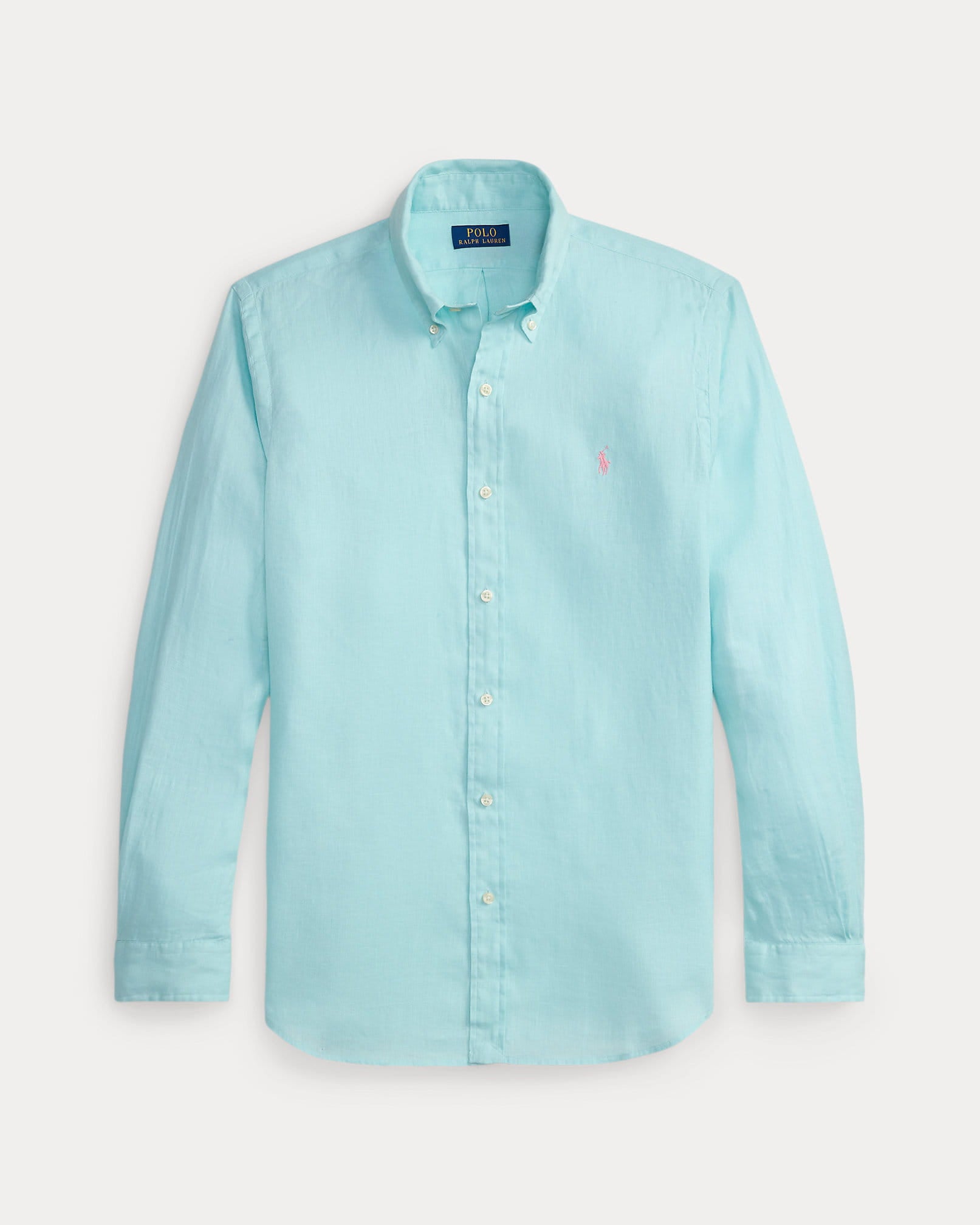 Classic Fit Linen Shirt (New Aqua)