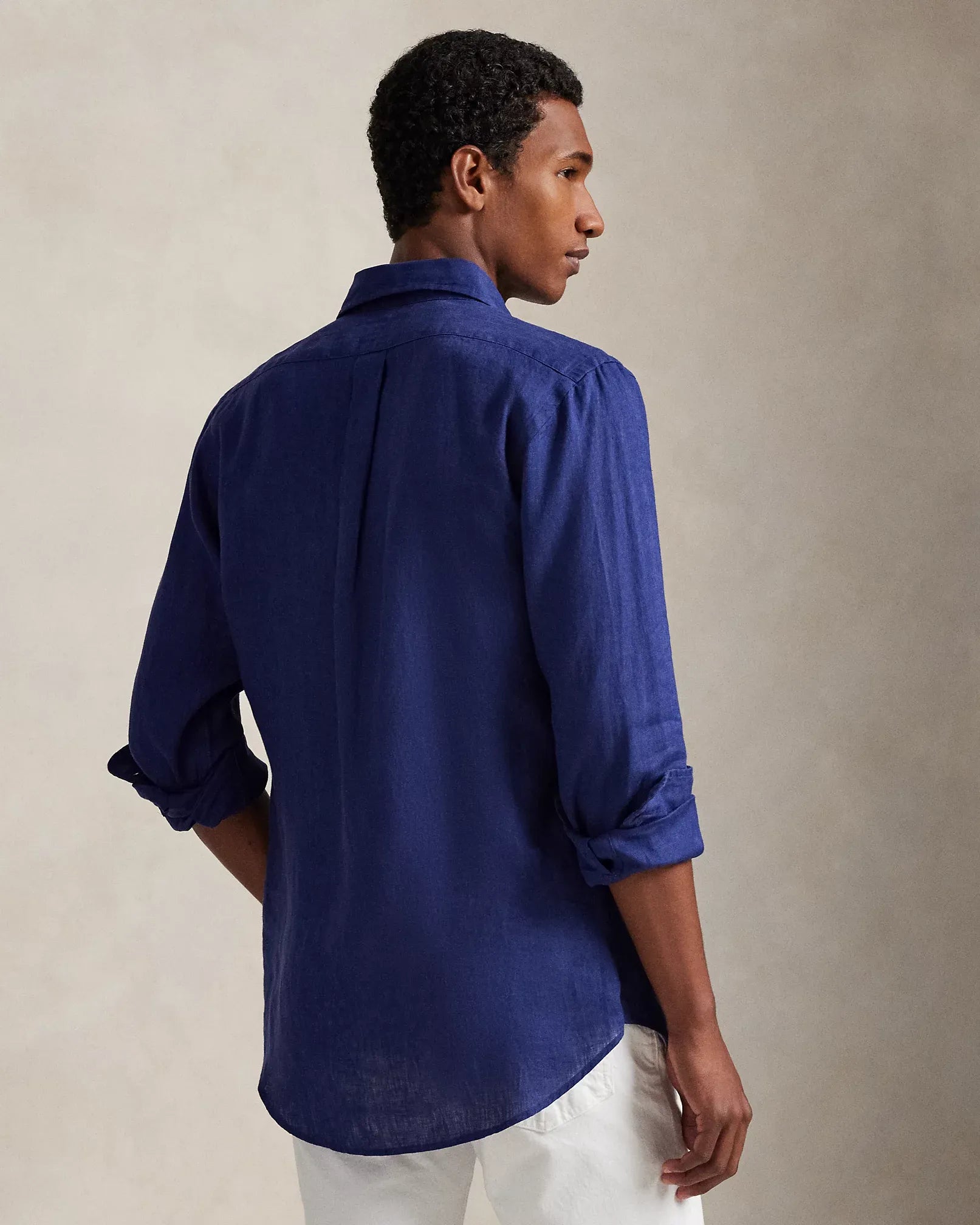 Classic Fit Linen Shirt (New Classic Navy)