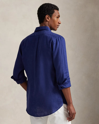 Classic Fit Linen Shirt (New Classic Navy)