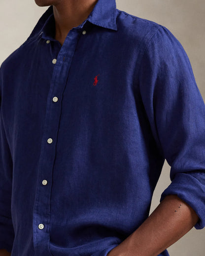 Classic Fit Linen Shirt (New Classic Navy)