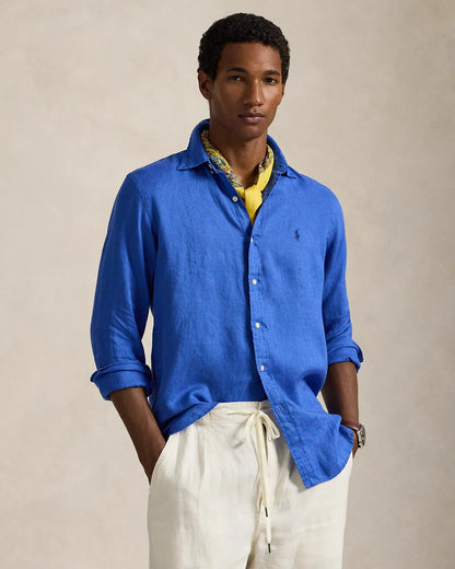 Classic Fit Linen Shirt (New Iris Blue)