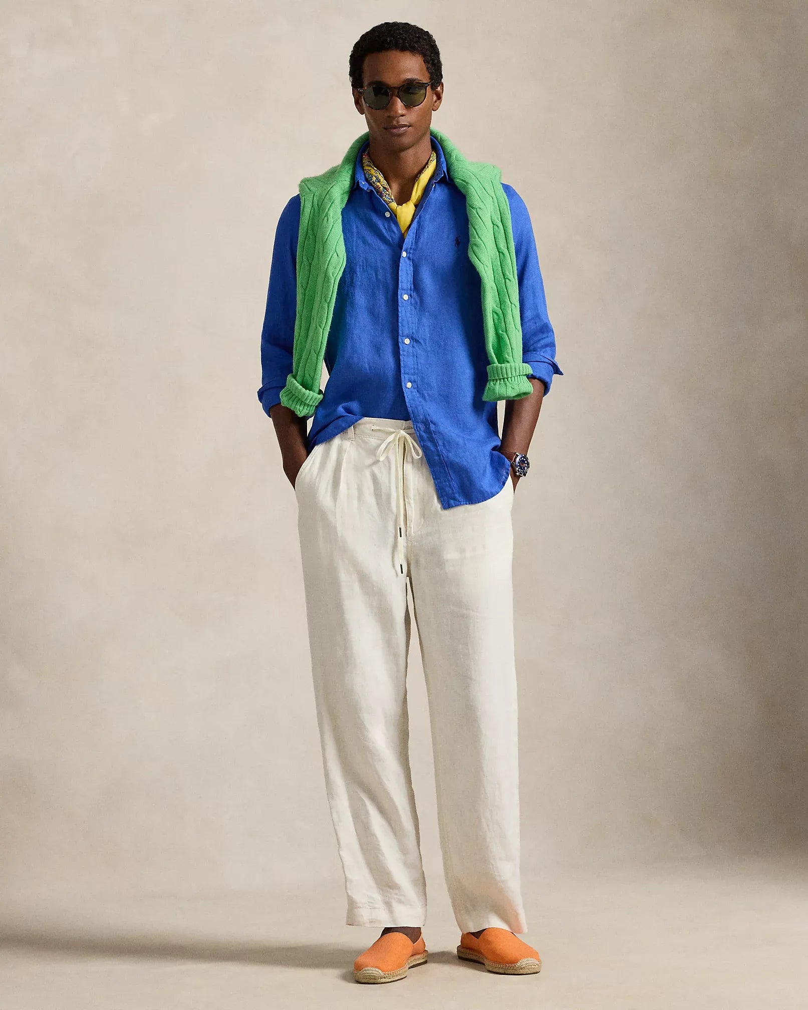 Classic Fit Linen Shirt (New Iris Blue)