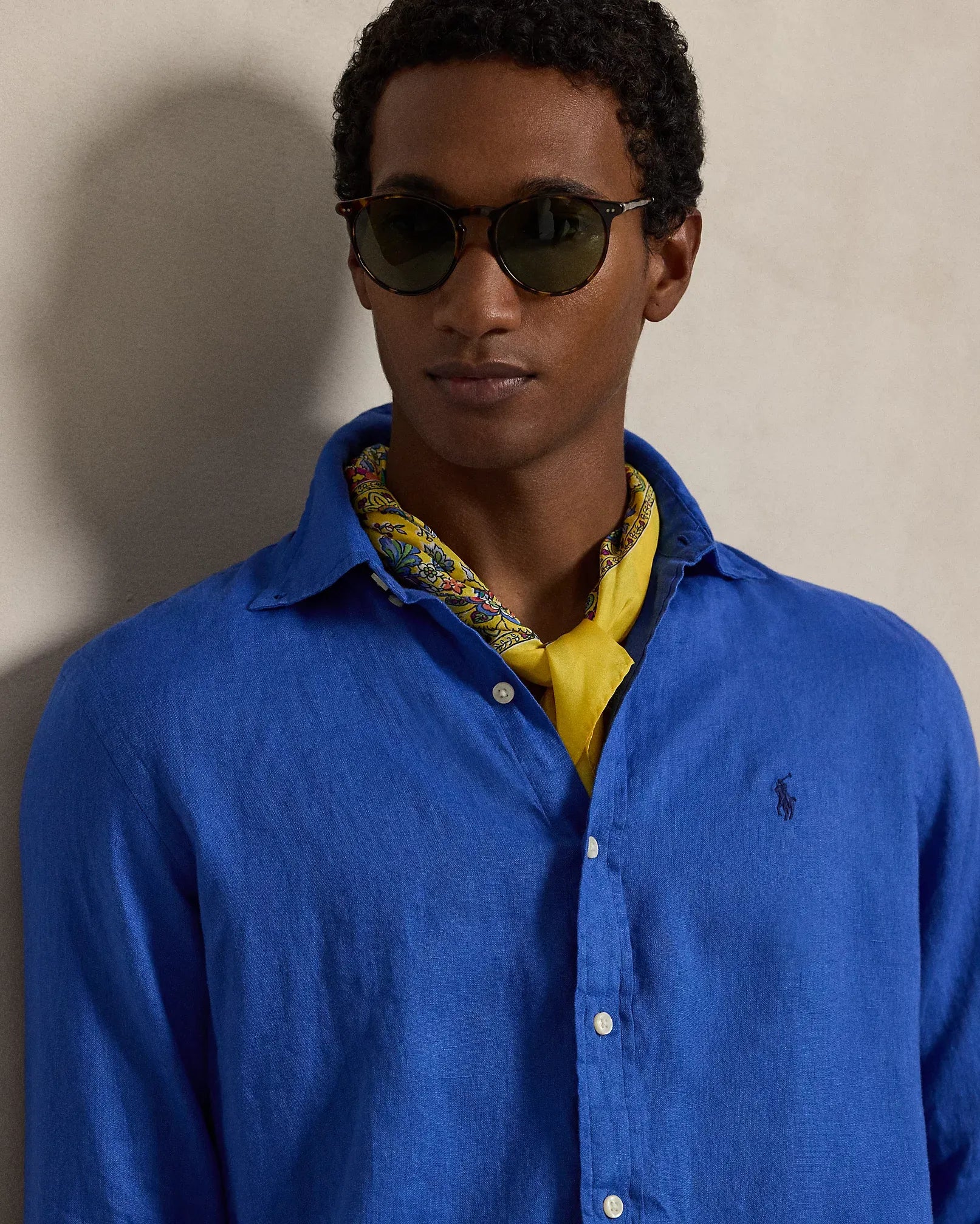 Classic Fit Linen Shirt (New Iris Blue)