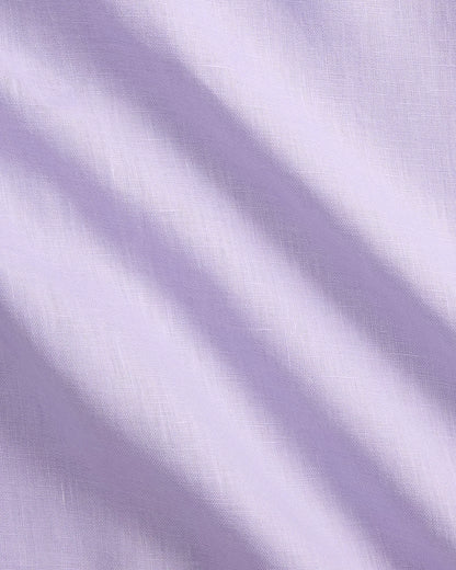 Classic Fit Linen Shirt (Powder Purple)