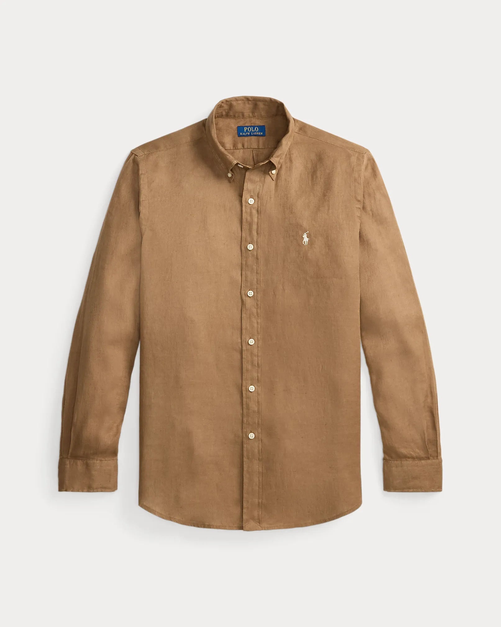 Classic Fit Linen Shirt (Brown)