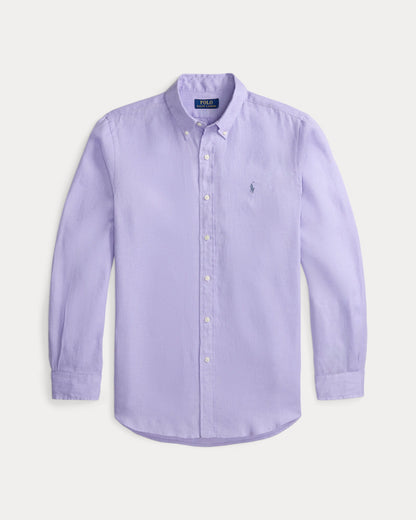 Classic Fit Linen Shirt (Sky Lavender)