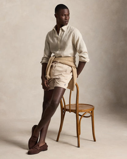 Classic Fit Linen Shirt (Stoneware Grey)
