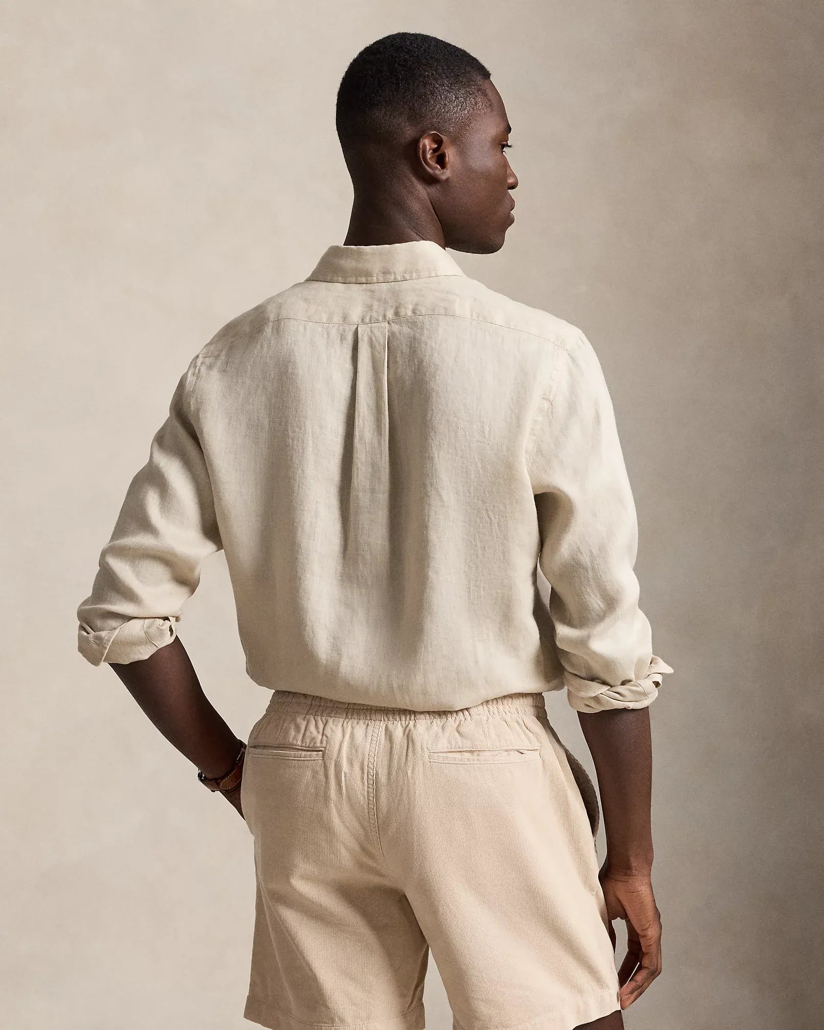 Classic Fit Linen Shirt (Stoneware Grey)