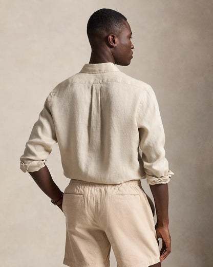 Classic Fit Linen Shirt (Stoneware Grey)