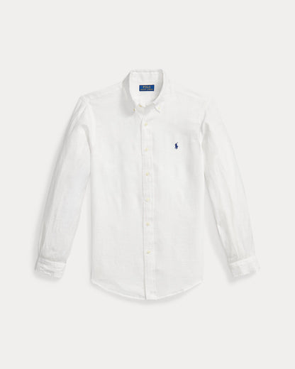 Classic Fit Linen Shirt (White)