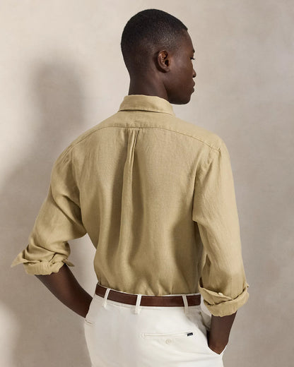 Classic Fit Linen Shirt (Coastal Beige)