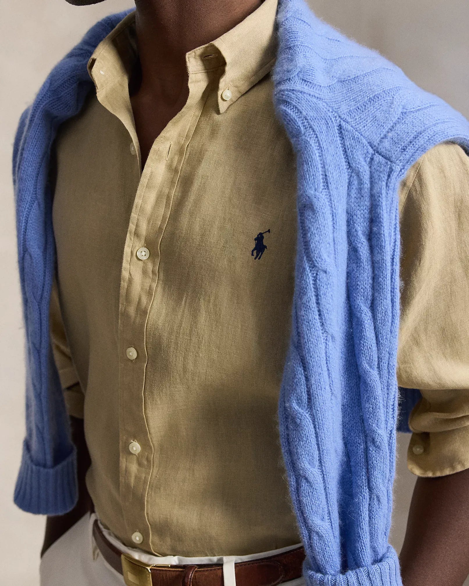 Classic Fit Linen Shirt (Coastal Beige)