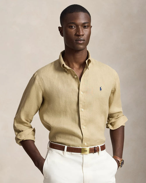 Classic Fit Linen Shirt (Coastal Beige)