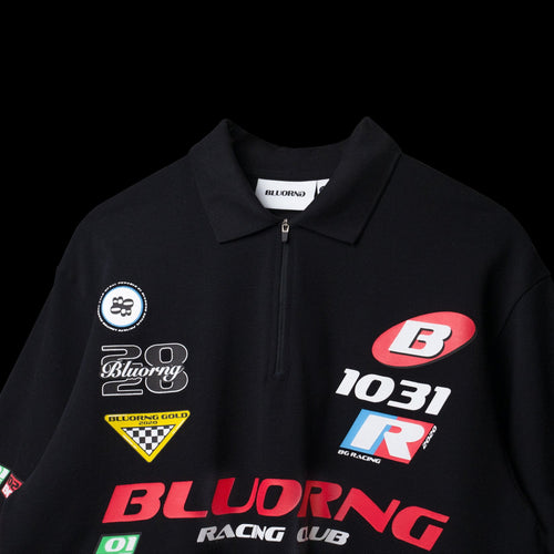 Black Retro Rev Polo T-Shirt