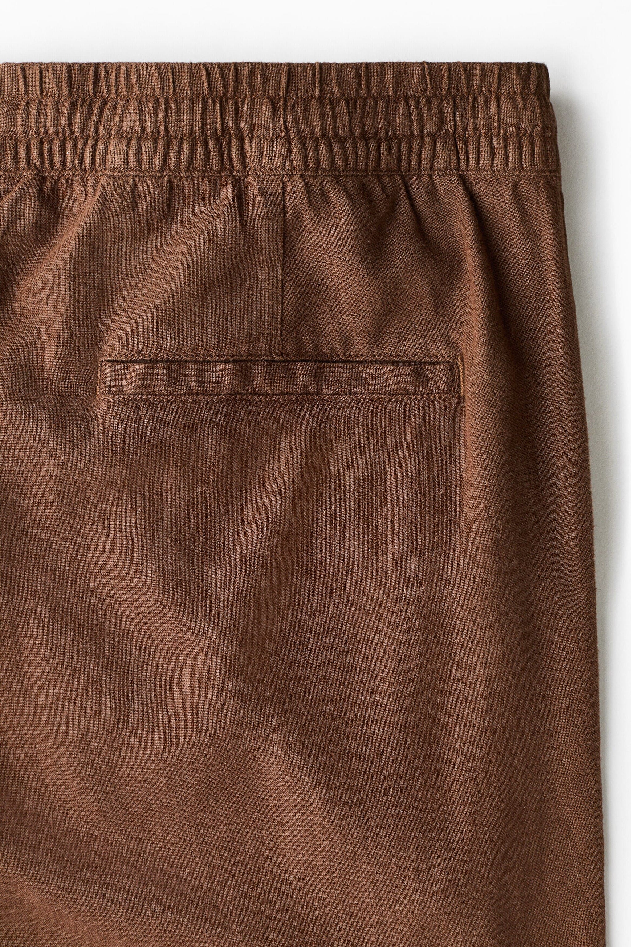 Linen Blend Relaxed Fit Trousers (Nutmeg)