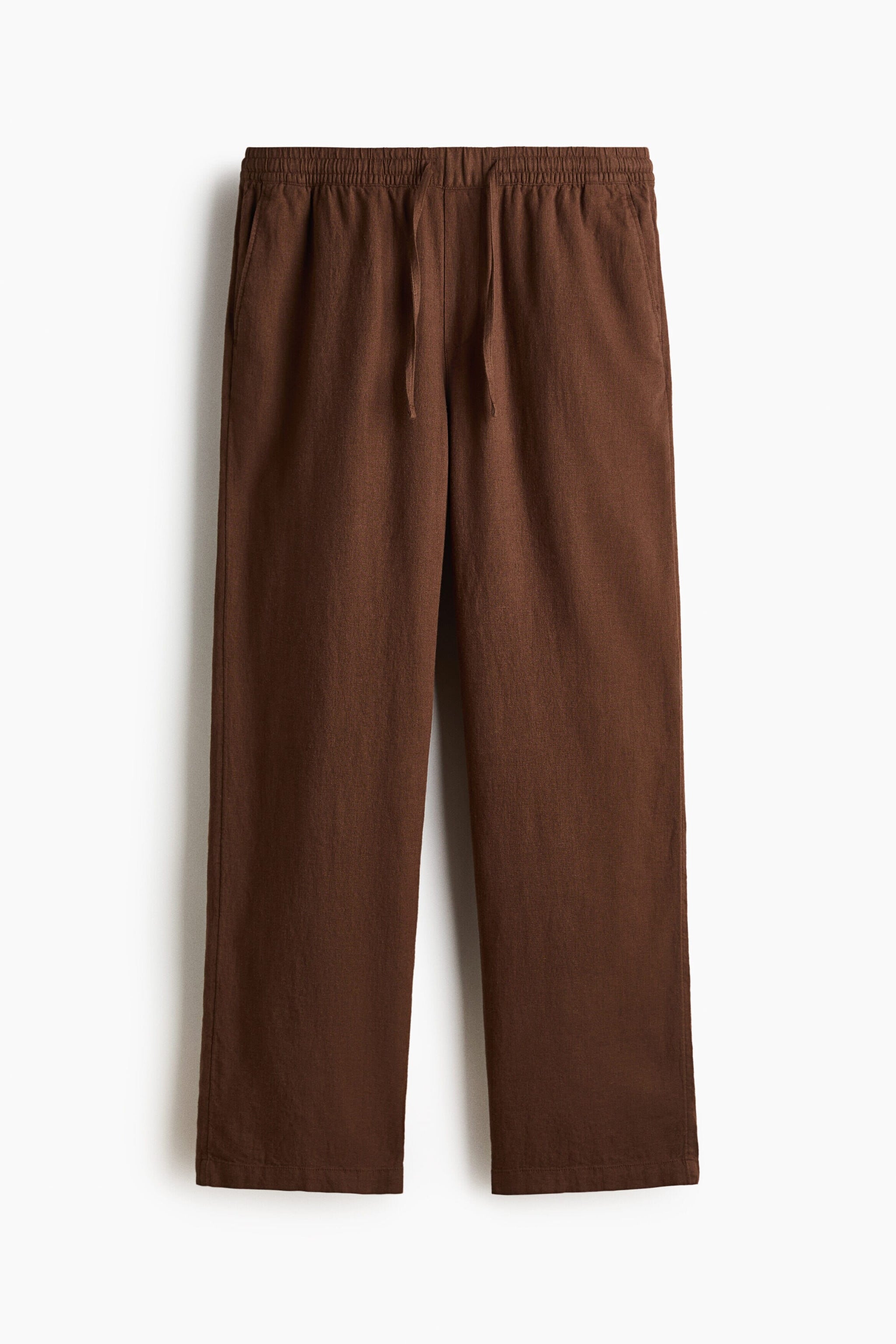 Linen Blend Relaxed Fit Trousers (Nutmeg)